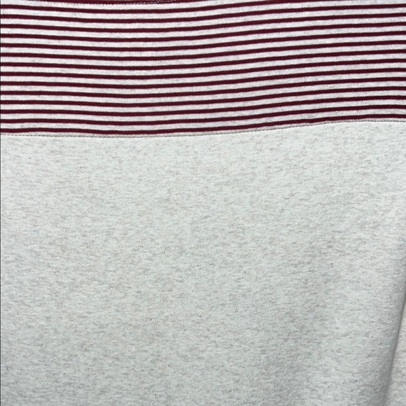 J. Jill Perfect Pima Top XL Beige Red Striped Solid Casual Neutral Soft Capsule - Picture 7 of 10